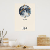 Zodiac Celestial Libra Kinderzimmer Kunst, Dichtun Poster (Küche)