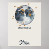 Zodiac Celestial Sagittarier Kinderzimmer Wall Art Poster (Vorne)