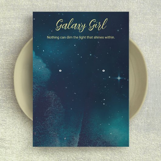 Zodiac Celestial Star Earring Juwelier Display Visitenkarte