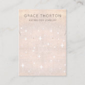 Zodiac Celestial Stars Earring Necklace Visitenkarte (Vorderseite)