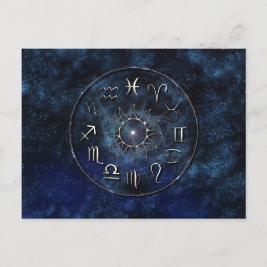 Zodiac Chart Postcard Postkarte (Vorderseite)