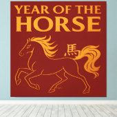 Zodiac Chinese New Year 2026 Horse Leinwanddruck (Insitu (Holzboden))