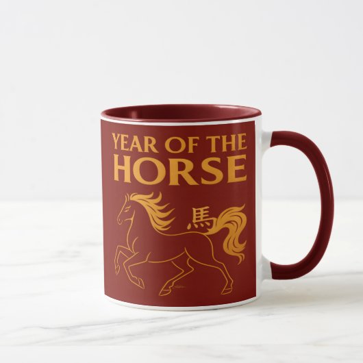 Zodiac Chinese New Year 2026 Horse Tasse (Rechts)