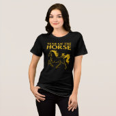 Zodiac Chinese New Year 2026 Horse Tri-Blend Shirt (Vorderseite voll)