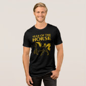 Zodiac Chinese New Year 2026 Horse Tri-Blend Shirt (Vorderseite voll)