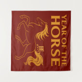 Zodiac Chinese New Year 2026 Horse Wandteppich (Vorderseite (Horizontal))