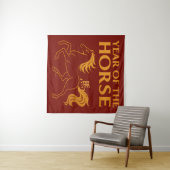 Zodiac Chinese New Year 2026 Horse Wandteppich (Beispiel (Horizontal))