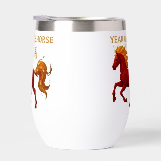 Zodiac Chinese New Year 2026 Yang Fire Horse (Rechts)