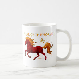 Zodiac Chinese New Year 2026 Yang Fire Horse Kaffeetasse