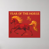 Zodiac Chinese New Year 2026 Yang Fire Horse Leinwanddruck (Vorderseite)