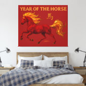 Zodiac Chinese New Year 2026 Yang Fire Horse Leinwanddruck (Insitu (Schlafzimmer))