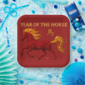 Zodiac Chinese New Year 2026 Yang Fire Horse Pappteller (Party)