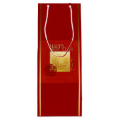 Zodiac Chinese Pig New Year 2019 Wine Gift bag Geschenktüte Für Weinflaschen (Rückseite)