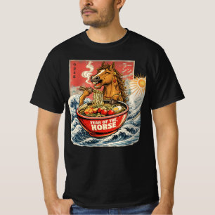 Zodiac Chinesisches Neujahr des Pferdes 2026 Ramen T-Shirt