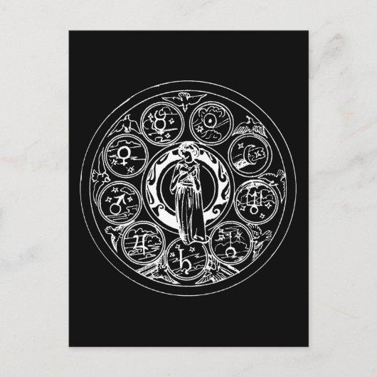 Zodiac Circle Postkarte (Vorderseite)