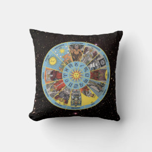 Zodiac Circle w Astrologische Symbole & Tarot Card Kissen