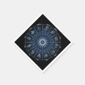 Zodiac circle with horoscope signs serviette (Ecke)