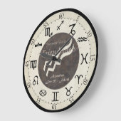 Zodiac Clock - Aquarius Große Wanduhr (Winkel)