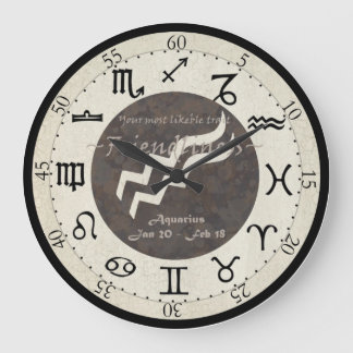 Zodiac Clock - Aquarius Große Wanduhr