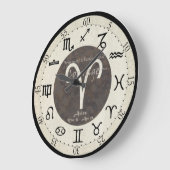 Zodiac Clock - Aries Große Wanduhr (Winkel)