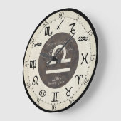 Zodiac Clock - Libra Große Wanduhr (Winkel)