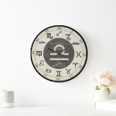 Zodiac Clock - Libra Große Wanduhr (Zuhause)