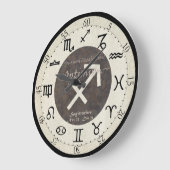 Zodiac Clock - Sagittarius Große Wanduhr (Winkel)