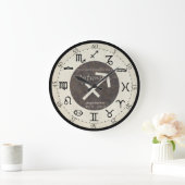 Zodiac Clock - Sagittarius Große Wanduhr (Zuhause)