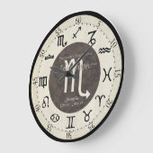 Zodiac Clock - Scorpio Große Wanduhr (Winkel)