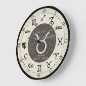 Zodiac Clock - Taurus Große Wanduhr (Winkel)