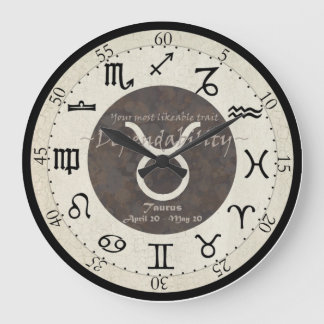 Zodiac Clock - Taurus Große Wanduhr