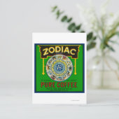Zodiac Coffee LabelNew Orleans, LA Postkarte (Stehend Vorderseite)