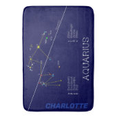 Zodiac Constellation Aquarius Badematte (Vorderseite Vertikal)