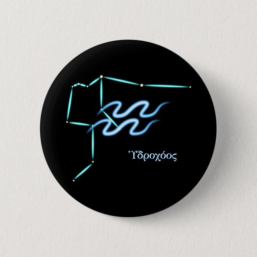 Zodiac Constellation Aquarius Button (Vorderseite)