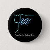 Zodiac Constellation Aquarius Button (Vorderseite)