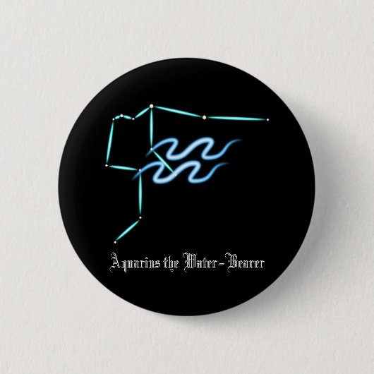 Zodiac Constellation Aquarius Button (Vorderseite)
