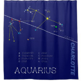 Zodiac Constellation Aquarius Duschvorhang (Vorderseite)