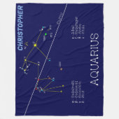 Zodiac Constellation Aquarius Fleecedecke (Vorderseite)