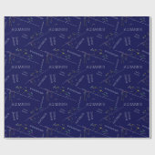 Zodiac Constellation Aquarius Geschenkpapier (Flach)
