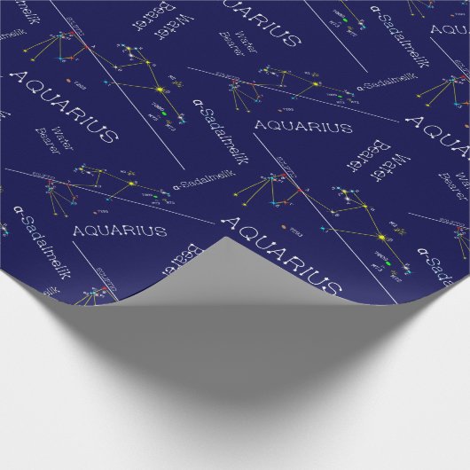 Zodiac Constellation Aquarius Geschenkpapier (Ecke)