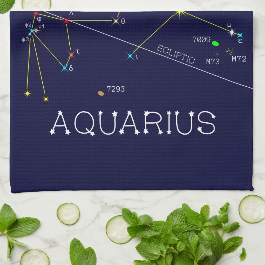 Zodiac Constellation Aquarius Geschirrtuch (Gefaltet)