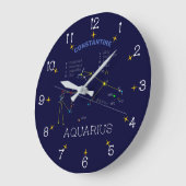 Zodiac Constellation Aquarius Große Wanduhr (Winkel)