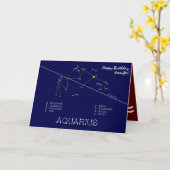 Zodiac Constellation Aquarius Karte (Gelbe Blume)