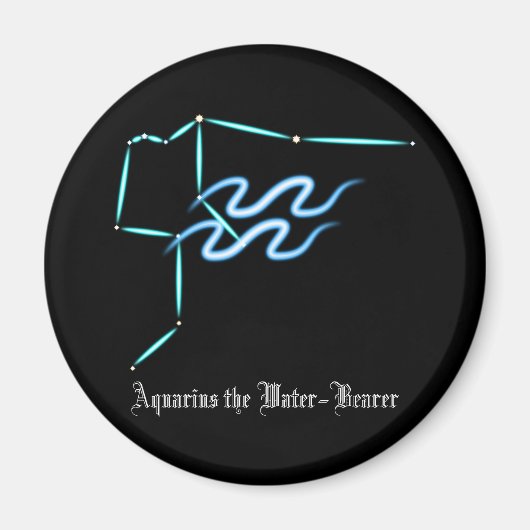 Zodiac Constellation Aquarius Magnet (Vorne)