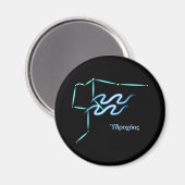 Zodiac Constellation Aquarius Magnet (Vorderseite/Rückseite)