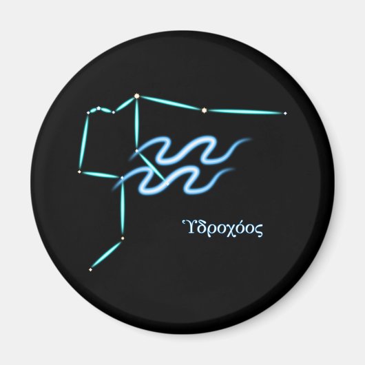 Zodiac Constellation Aquarius Magnet (Vorne)
