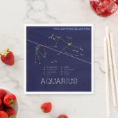 Zodiac Constellation Aquarius Napkins Serviette (Beispiel)