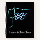 Zodiac Constellation Aquarius Notebook Notizblock (Vorderseite)
