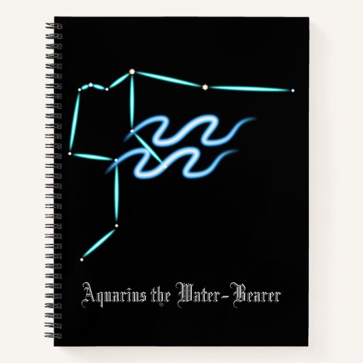 Zodiac Constellation Aquarius Notebook Notizblock (Vorderseite)