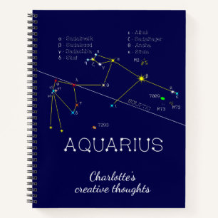 Zodiac Constellation Aquarius Notizblock